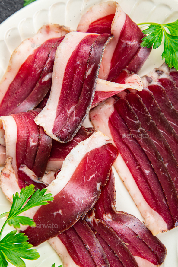 dried duck breast magret smoked jerky cured dried meat fresh delicious