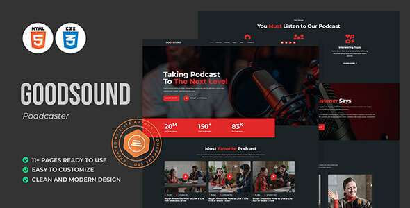 Goodsound - Podcaster HTML Template