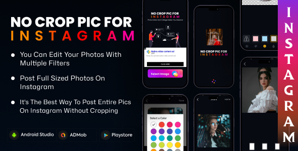 No Crop For Insta | Insta Crop | Android App | Admob