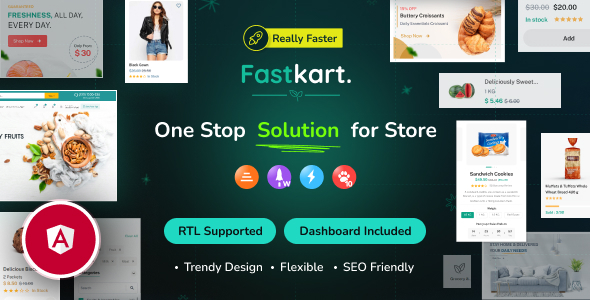 Fastkart - Responsive Angular 17 eCommerce + Admin + Email + Invoice Template