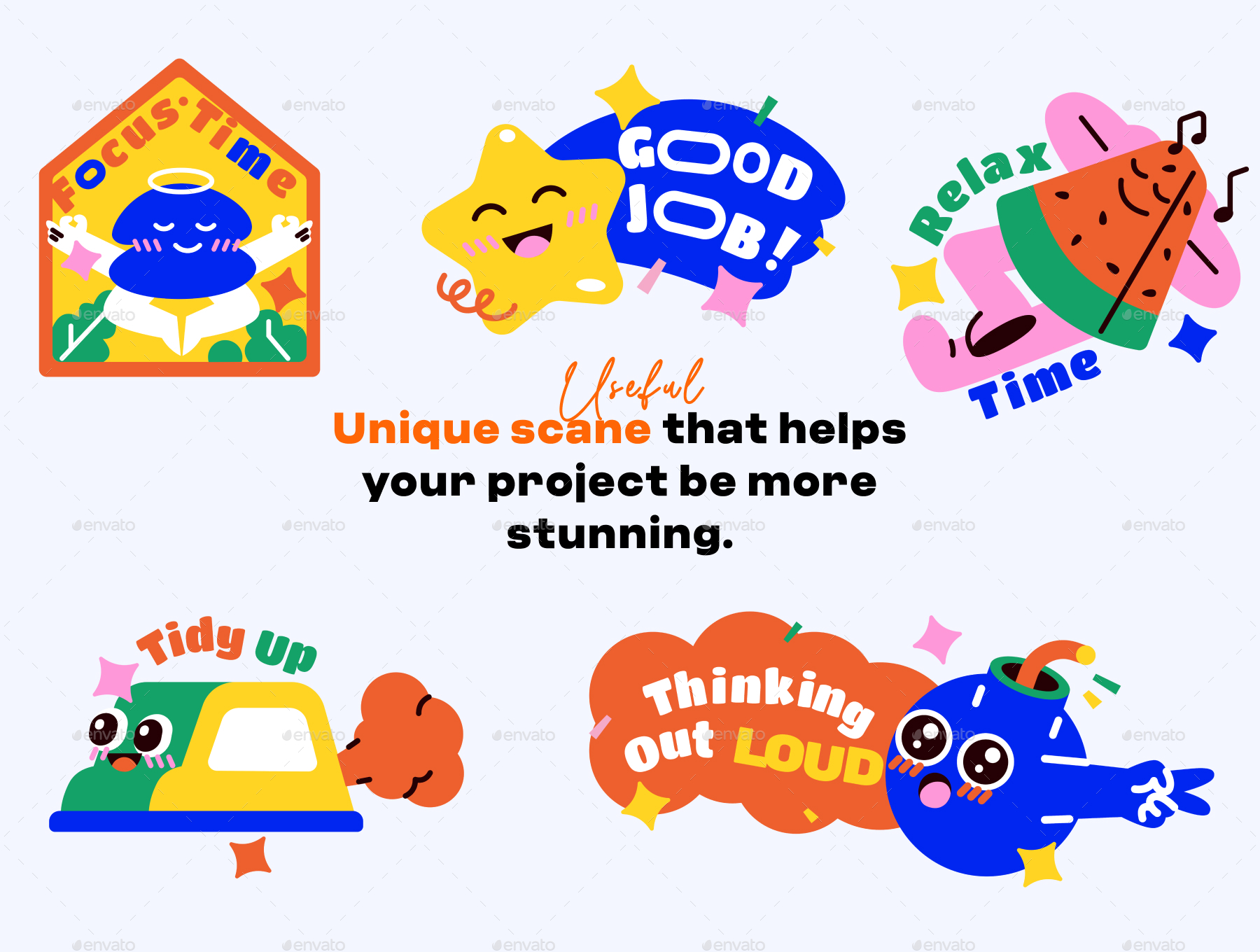 Creativity Sticker Illustration, Graphics | GraphicRiver