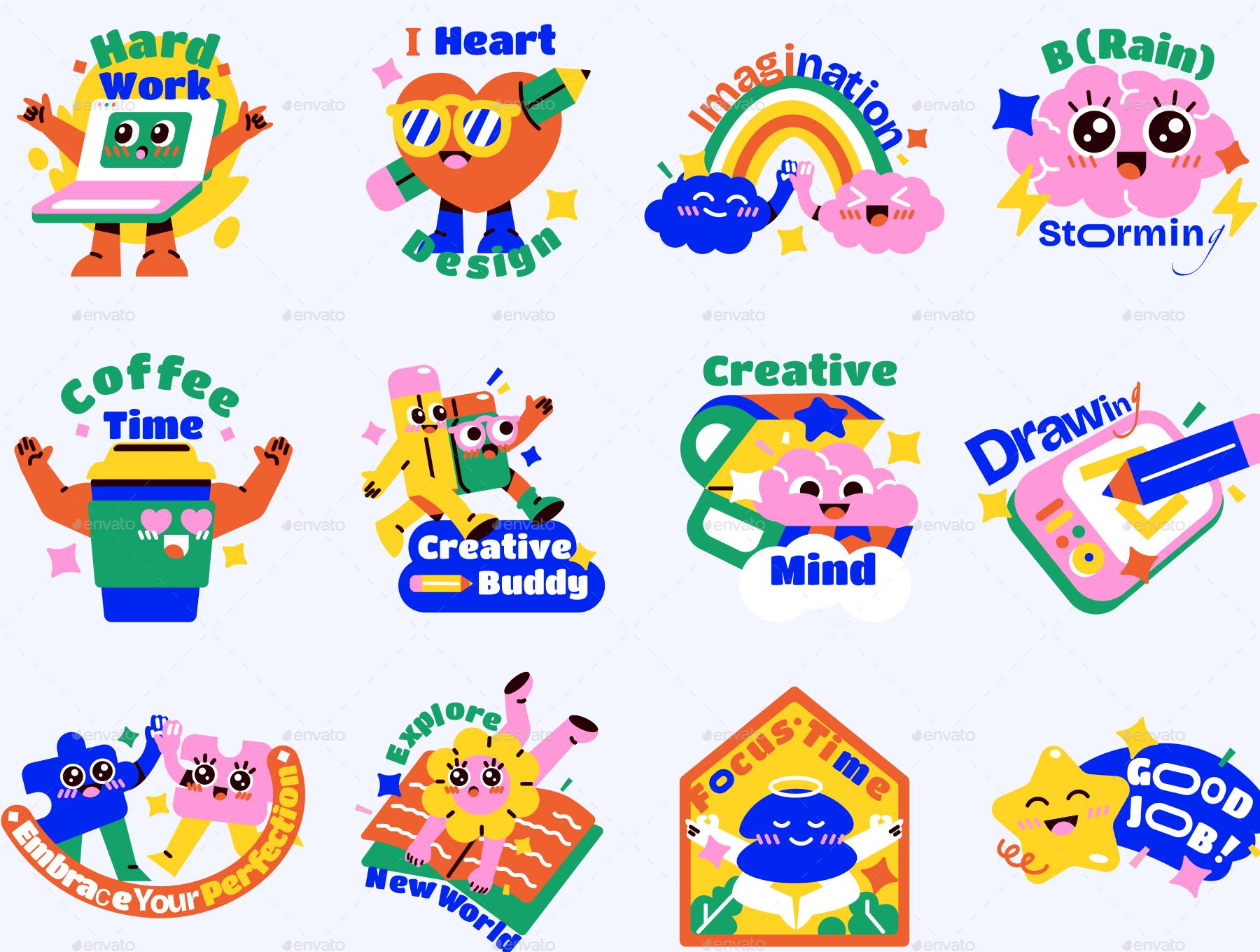 Creativity Sticker Illustration, Graphics | GraphicRiver
