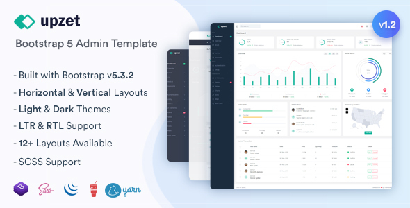 Upzet - Admin & Dashboard Template