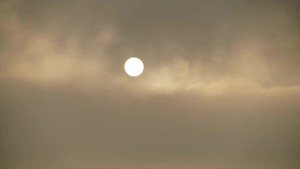 8K Orange Color Sandstorm and Dust Storm