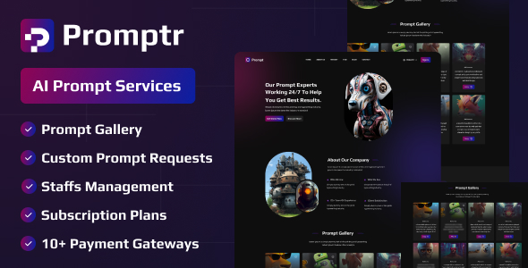 Promptr  Subscription Based AI Prompt Services