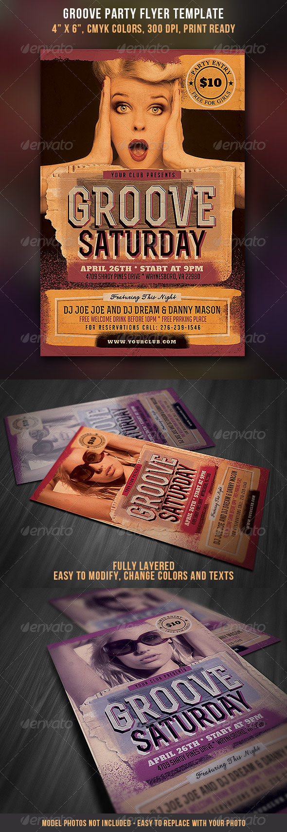 Groove Party Flyer - Vintage Style - Clubs & Parties Events