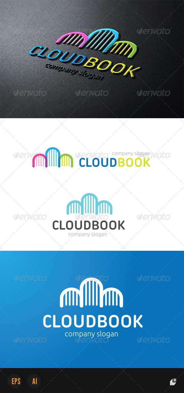Cloud Book Logo - Objects Logo Templates