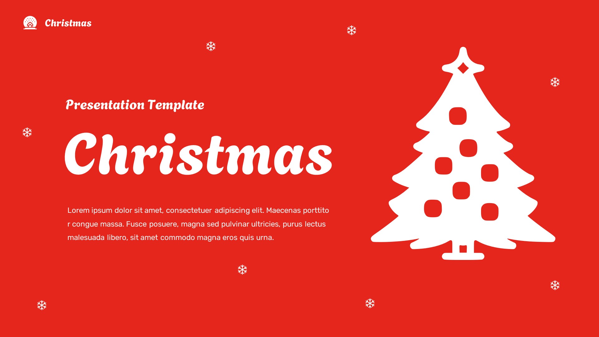 Merry Christmas Creative Google Slides Template, Presentation Templates