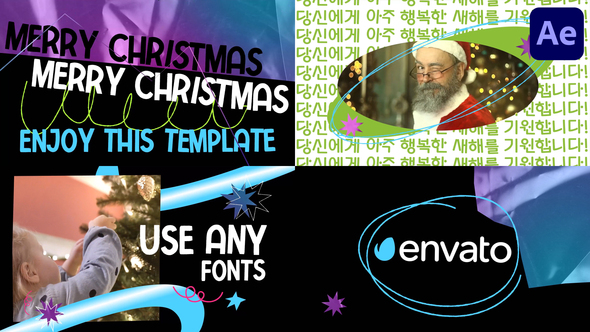 Stylish Christmas Slides for After Effects