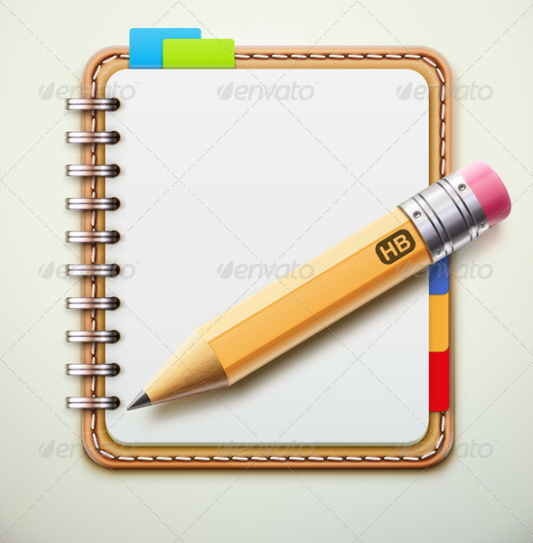 spiral notebook - Objects Vectors