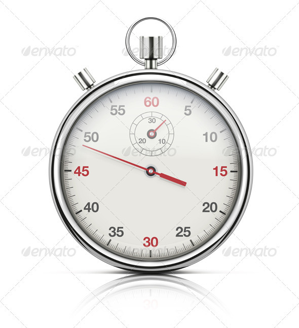 realistic stopwatch - Objects Vectors