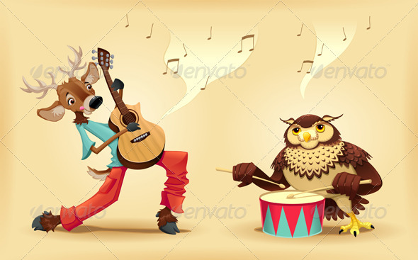 Musicians animals. - Animals Characters