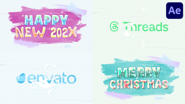Happy New Year Logo for After Effects