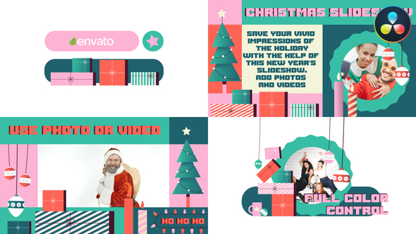 Christmas And New Year Slideshow for DaVinci Resolve