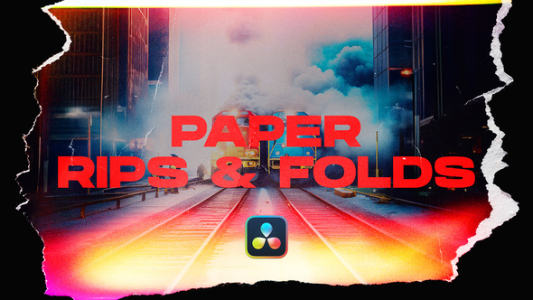 Paper Rips & Folds Transitions VOL. 2 | DaVinci Resolve