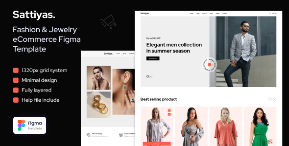 Sattiyas - Fashion & Jewelry eCommerce Figma Template