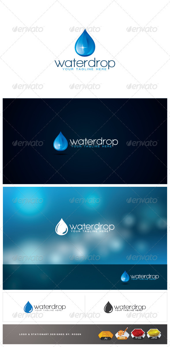 Water Drop Logo - Nature Logo Templates