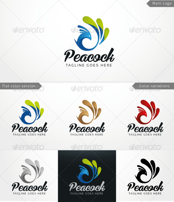 Peacock - Logo Template - Animals Logo Templates