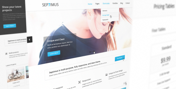 Septimus PSD Template - Portfolio Creative
