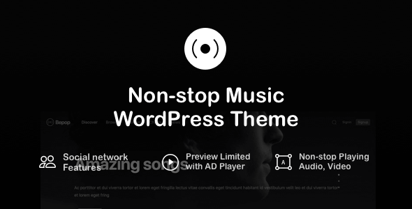 Bepop - Non-stop Music WordPress Theme