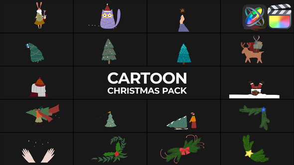 Cartoon Christmas Animations for FCPX