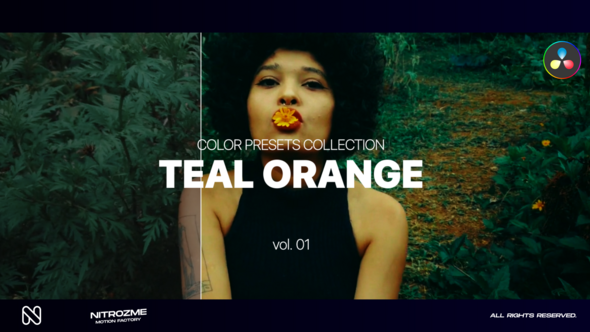 Teal Orange LUT Vol. 01 for DaVinci Resolve