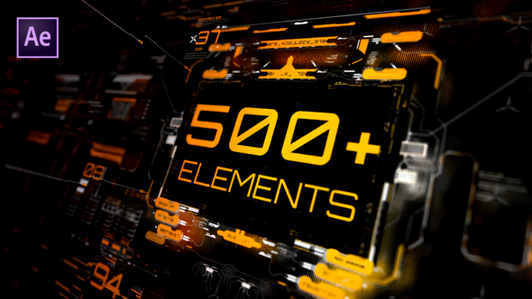 HUD 500+ Abstract Pack - After Effect alt