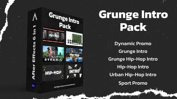 Grunge Intro Pack broadcast-packages template preview