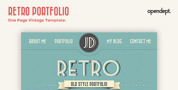 Retro Portfolio - One Page Vintage Template