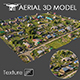 Scan Aerial 3D city model low poly for cinema 4d ,blender ,corona