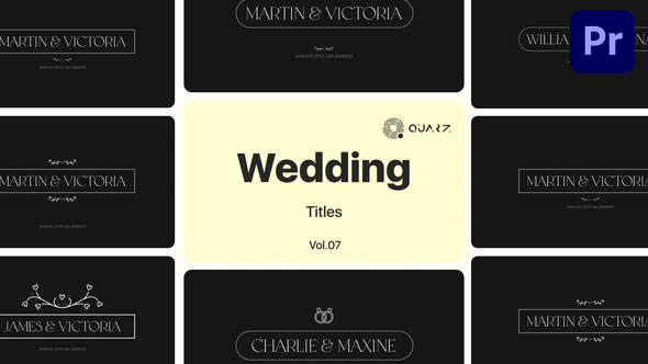 Wedding Titles for Premiere Pro Vol. 07
