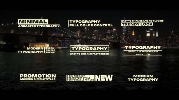 Modern Titles Titles template preview