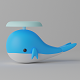 Cartoon Cute Whale 3D model