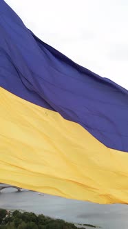 Vertical Video National Flag of Ukraine By Day alt