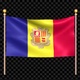 Flag Of Andorra Waving In Double Pole Looped - VideoHive Item for Sale