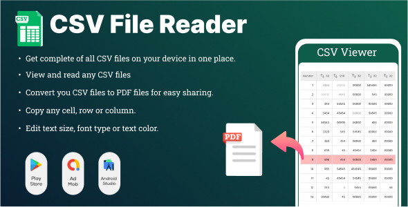 [DOWNLOAD]CSV File Reader & CSV Viewer- Csv to Pdf Converte - PDF Reader - File Editor - Pdf Converter