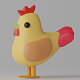 Cartoon Lovely Chicken 3D model