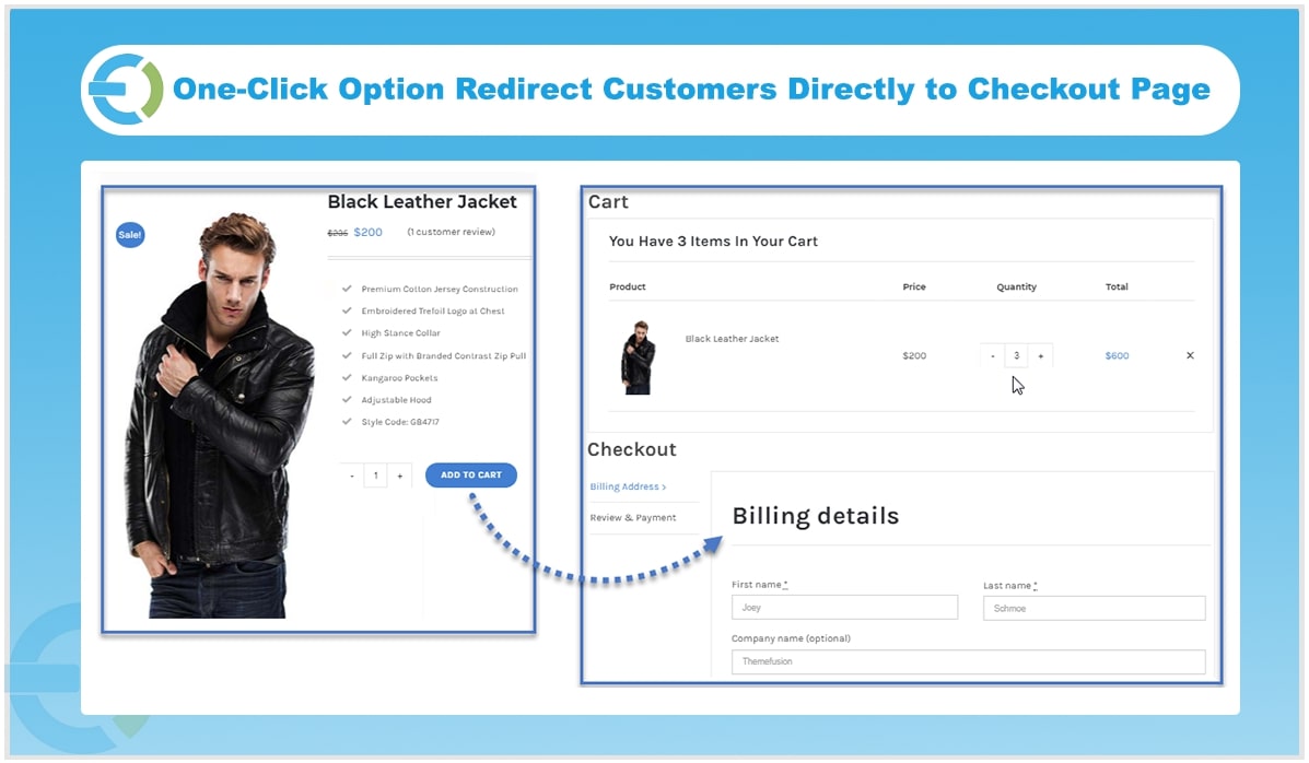 Woocommerce Direct Checkout, Skip Cart or Checkout on Same Page by extendons
