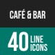 Cafe & Bar Line Icons 