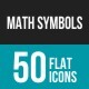 Math Symbols Flat Multicolor Icons 