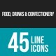 Food, Drinks & Confectionery Flat Multicolor Icons 