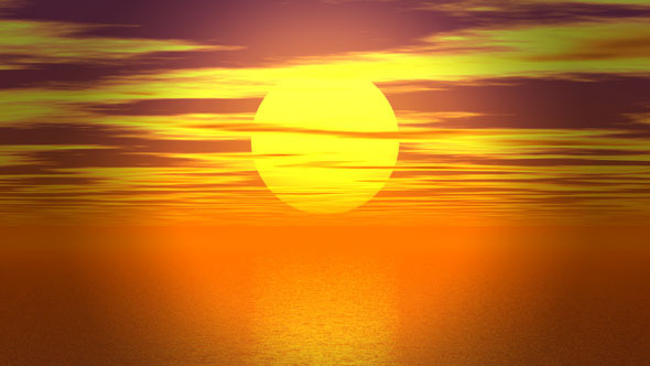 Sunset Over Ocean, Motion Graphics | VideoHive