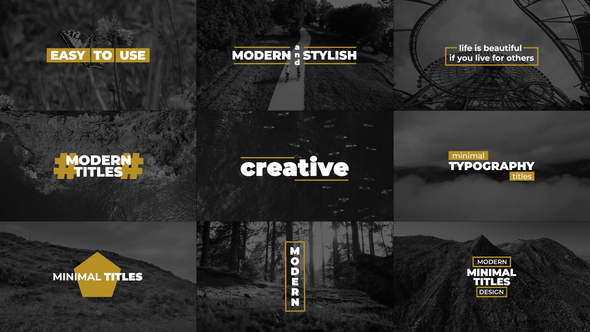 Modern Titles | AE Titles template preview