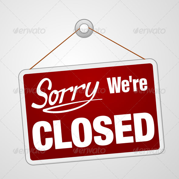 We Are Closed Sign - Commercial / Shopping Conceptual