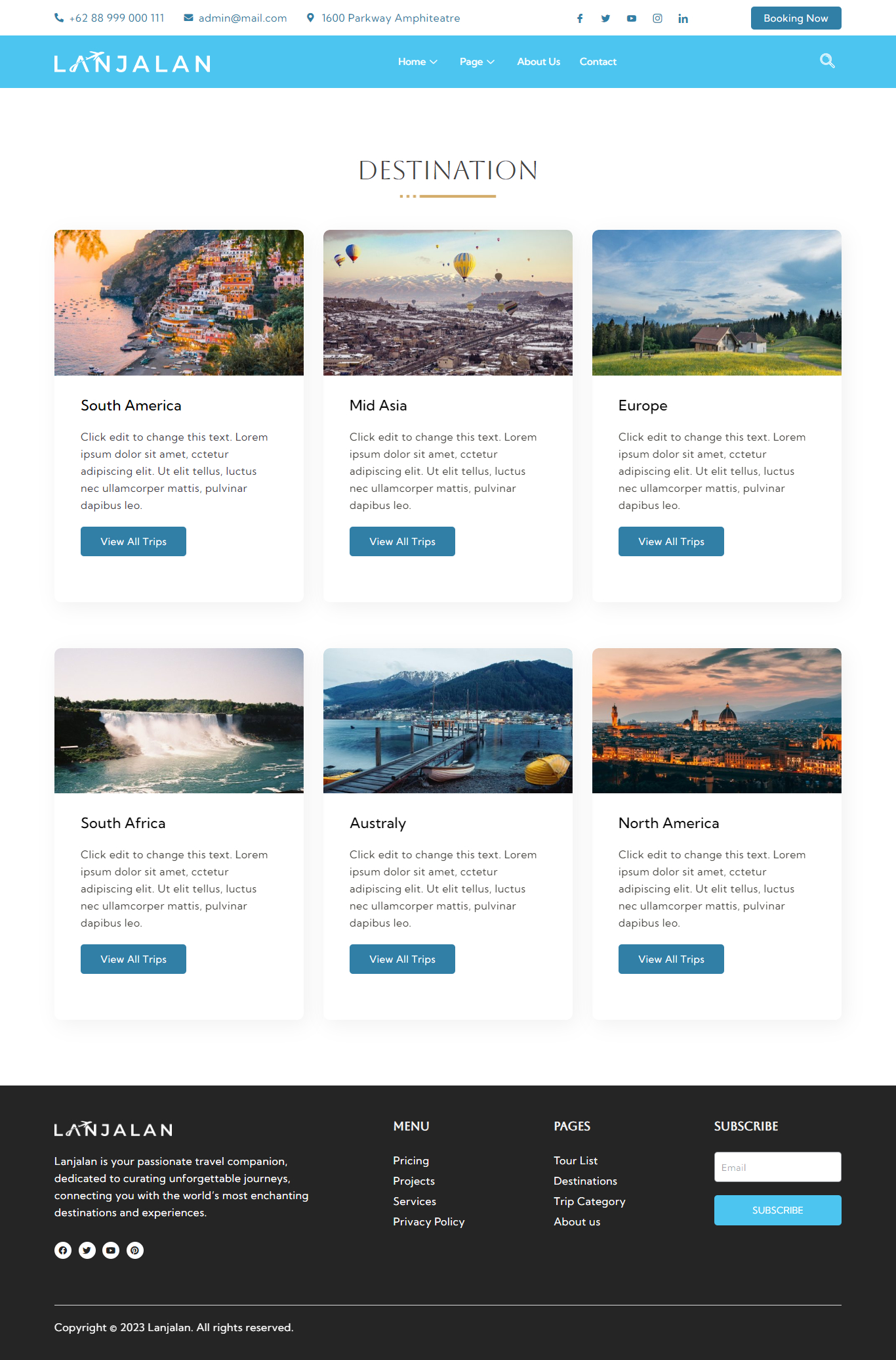 Lanjalan - Tour & Travel Elementor Template Kit by ted-sign | ThemeForest