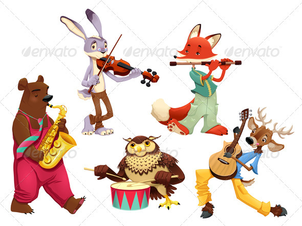 Musician Animals. - Animals Characters