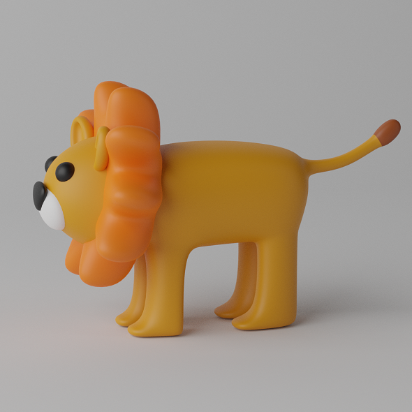 [DOWNLOAD]Cartoon Cute Lion 3D model