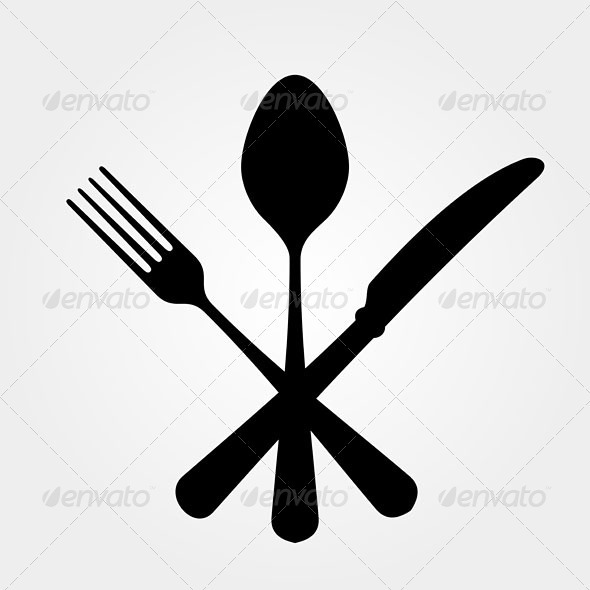 Black Cutlery - Food Objects