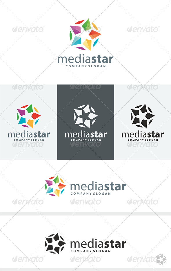Media Star Logo - Vector Abstract