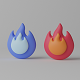 Cartoon Fire Flame 3D model